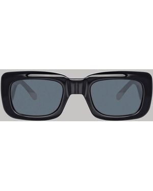 The Attico x Linda Farrow Marfa Rectangular Sunglasses - Blue