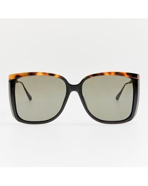 Linda Farrow Helena Sunglasses - Brown