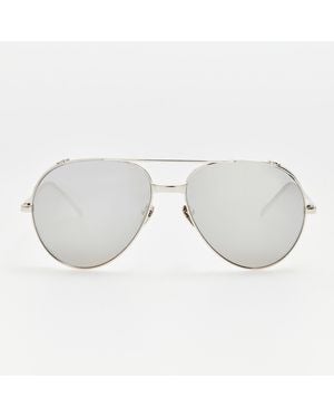 Linda Farrow Aviator Sunglasses - Metallic