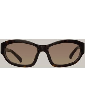 Dries Van Noten Wrap Sunglasses - Brown