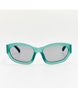 Dries Van Noten Wrap Sunglasses - Blue