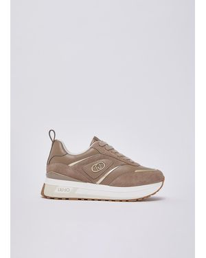 Liu Jo Zapatillas Con Plataforma De Ante Y Cuero - Multicolor