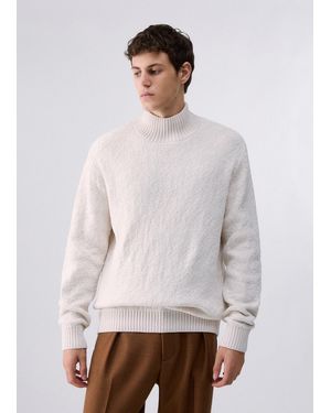 Liu Jo Jersey De Cuello Alto En Chenilla - Blanco