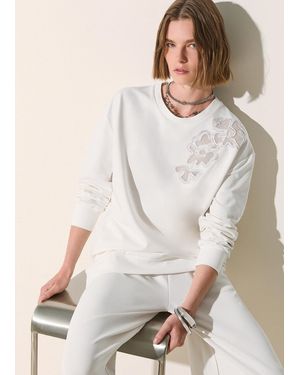 Liu Jo Sudadera Con Bordados Florales - Blanco