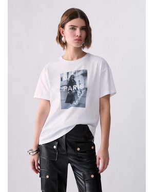 Liu Jo Camiseta De Jersey Con Estampado - Blanco