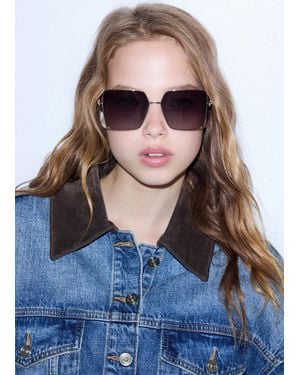 Liu Jo Oversize Quadratische Sonnenbrille - Blau
