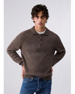 Liu Jo Polo En Lana Mélange - Gris