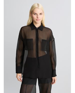 Liu Jo Liu Jo Camicia Nera In Organza - Nero