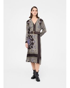 Liu Jo Liu Jo Vestito Midi Con Cintura - Bianco