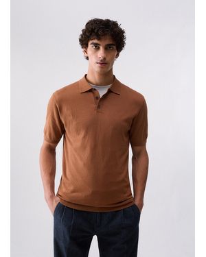 Liu Jo Polo En Algodón Y Seda - Marrón