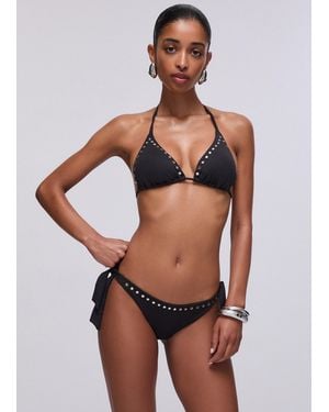 Liu Jo Bikini Top E Slip Con Borchie - Nero