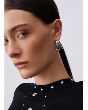 Liu Jo Pendientes De Aro Multihilo - Negro