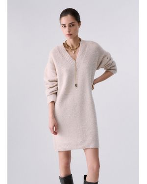 Liu Jo Vestido Corto De Lana Cepillada - Rosa