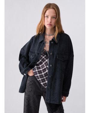 Liu Jo Chaqueta Oversize Con Strass - Azul