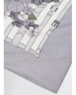Liu Jo Foulard A Fiori - Grigio