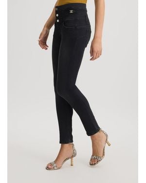 Liu Jo Jeans Ajustados De Cintura Alta - Negro