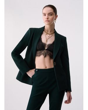 Liu Jo Blazer Con Botón Joya - Negro