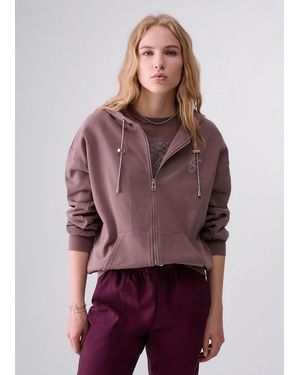 Liu Jo Sudadera Con Capucha Y Cremallera - Morado