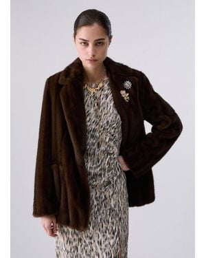 Liu Jo Chaqueta En Pelo Sintético - Negro