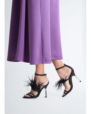 Liu Jo Liu Jo Sandali Eleganti Con Piume - Viola