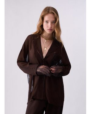Liu Jo Bluse Mit Spitzendetails - Schwarz