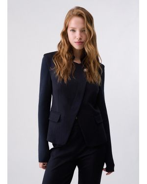 Liu Jo Blazer Con Mangas De Punto - Azul