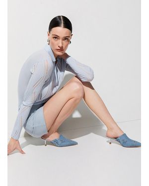 Liu Jo Sabot Aus Denim - Weiß