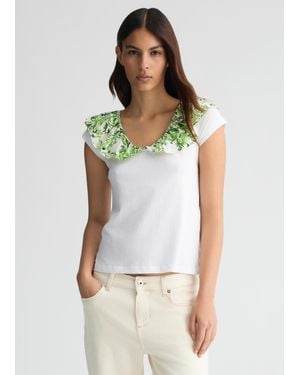 Liu Jo Liu Jo T-Shirt Avec Fronces Imprimé - Blanc