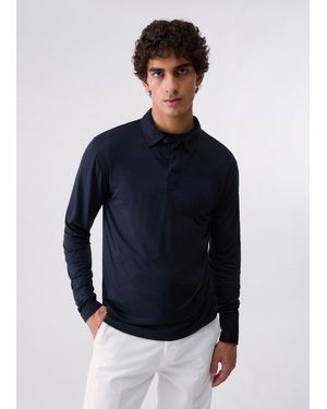 Liu Jo Polo En Tencel - Azul