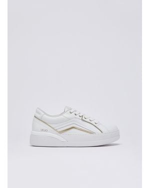 Liu Jo Baskets En Cuir - Blanc