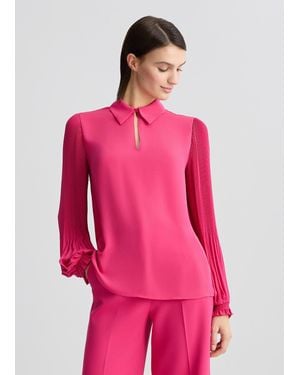 Liu Jo Liu Jo Blusa In Georgette - Rosa