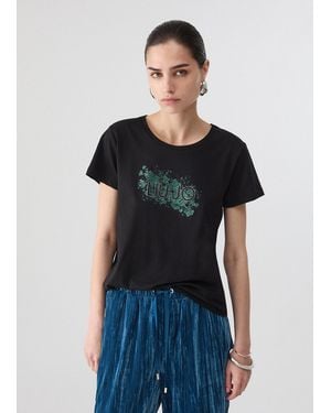 Liu Jo T-Shirt Avec Logo - Noir