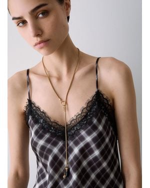 Liu Jo Collana Lunga Con Charms Corno - Nero
