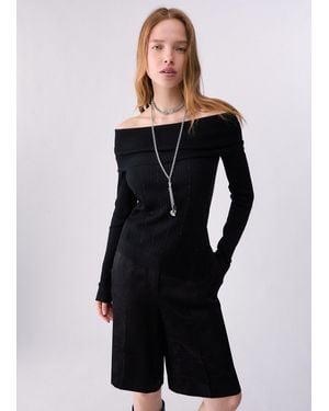 Liu Jo Jersey De Lana Con Escote Bardot - Negro