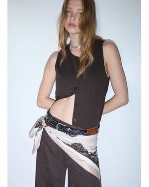 Liu Jo Foulard Grande Con Stampa Animalier - Bianco