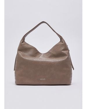 Liu Jo Tote Bag Grande Effetto Cocco - Grigio