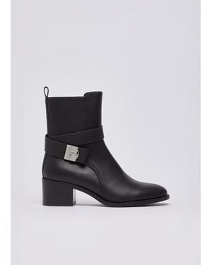 Liu Jo Botines De Cuero - Negro