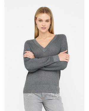 Liu Jo Liu Jo Maglia Con Scollo A V - Grigio