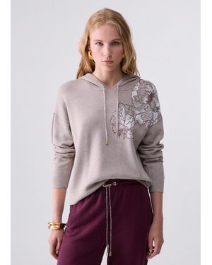 Liu Jo Sudadera Con Capucha Jacquard - Morado