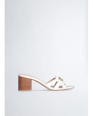 Liu Jo Liu Jo Sandales En Cuir À Talons Larges - Blanc