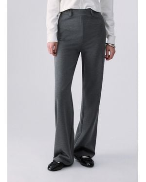 Liu Jo Pantalones De Ajuste Regular En Punto Milano - Gris