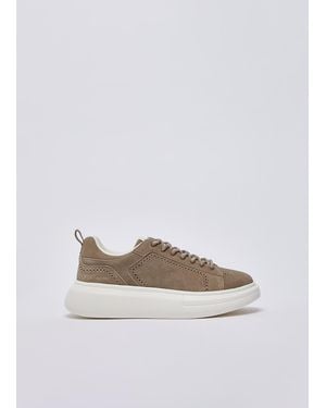 Liu Jo Plattform-Sneakers Aus Wildleder - Weiß