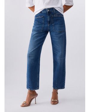 Liu Jo Vaqueros Boyfriend De Talle Alto - Azul