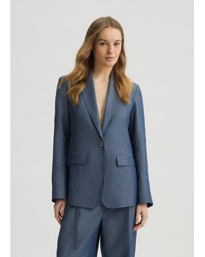 Liu Jo Liu Jo Blazer In Misto Lino - Blu