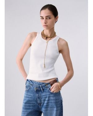 Liu Jo Top En Jersey - Blanco