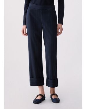 Liu Jo Pantaloni A Sigaretta Gessati - Blu