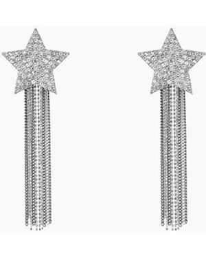 Liu Jo Pendientes Con Estrella Y Brillantitos - Blanco