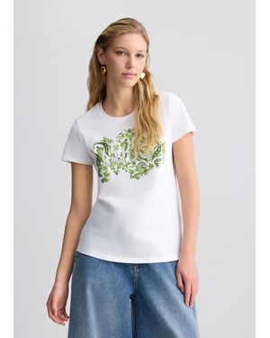 Liu Jo Liu Jo T-shirt Con Stampa Floreale - Bianco