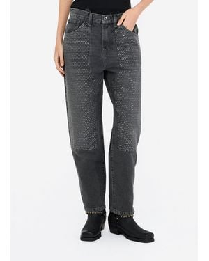 Liu Jo Liu Jo Jeans Workwear Con Strass - Grigio