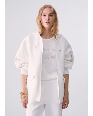 Liu Jo Oversize-Blouson Mit Kapuze - Weiß